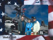 My mother, John, and me on the Midway