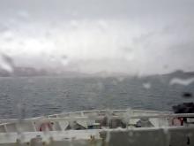 Stormy ferry ride